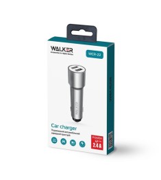 АЗУ-адаптер Walker WCR-22 (1USB1.0 / 1USB2.4) (Серый)