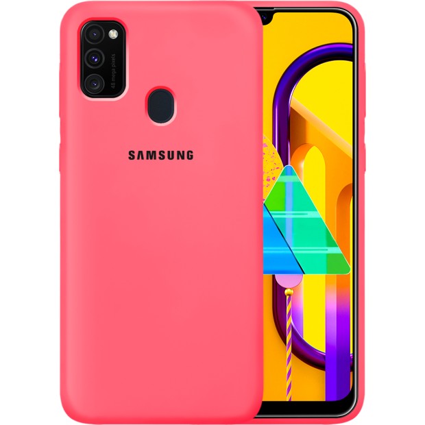 Силікон Original 360 чохол Logo Samsung Galaxy M30s (2019) (Полуничний)