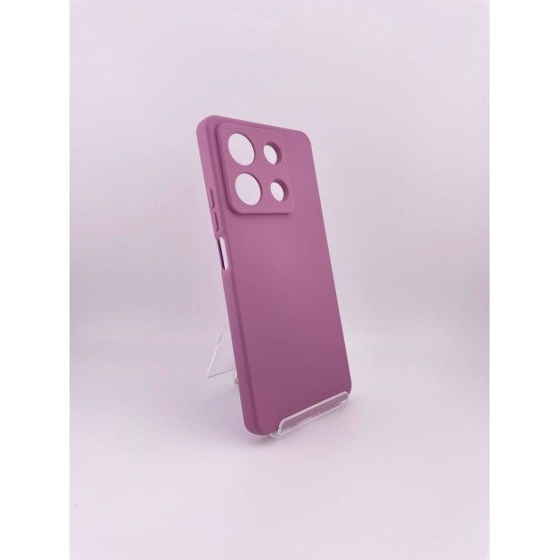 Силіконовий чохол Original Xiaomi Redmi Note 13 5G (з захистом камери) (Бузковий)