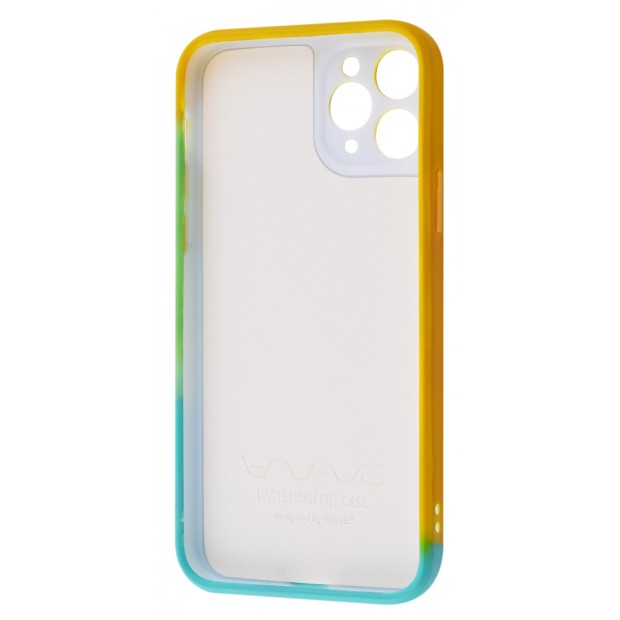 Силикон WAVE Watercolor Case iPhone 11 Pro Max (yellow/dark green)