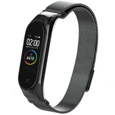 Ремешок Milanese Loop Xiaomi Mi Band 3 / Mi Band 4 (Чёрный)