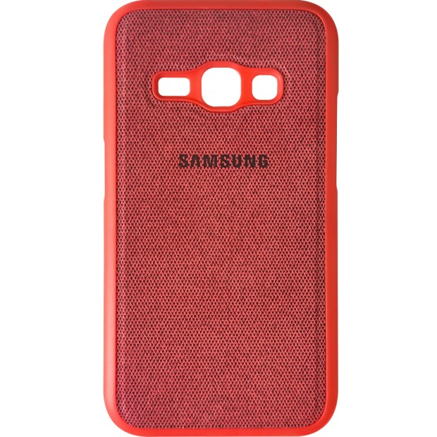 Силіконовий чохол Textile для Samsung Galaxy J1 (2016) J120 (Червоний)