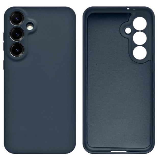 Силікон Оригінальний Преміум Samsung Galaxy S25 (ShutCam) (Темно-синій)