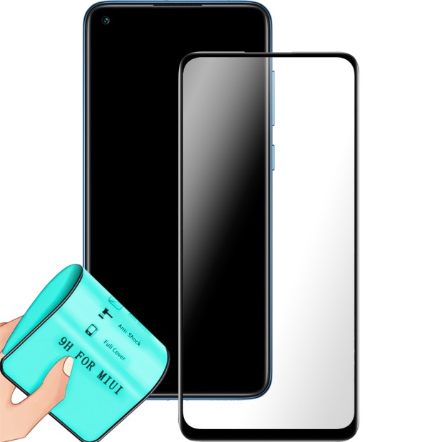 Защитное стекло 5D Ceramic Xiaomi Redmi Note 9 / 10X Black