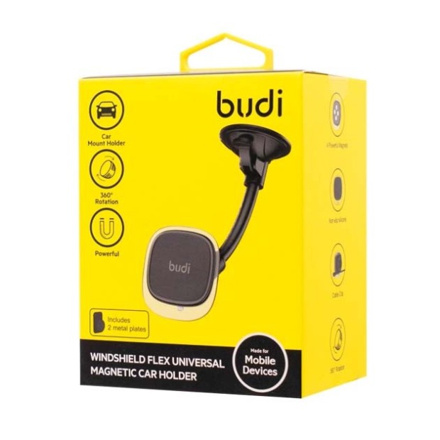 Автодержатель Budi Windshield Flex Universal Magnetic Car Holder (Чёрный) CM560B U