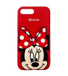 Силикон Disney Minnie Apple iPhone 7 Plus / 8 Plus (Красный)