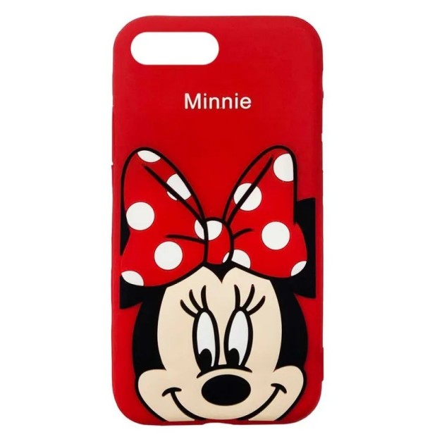 Силикон Disney Minnie Apple iPhone 7 Plus / 8 Plus (Красный)