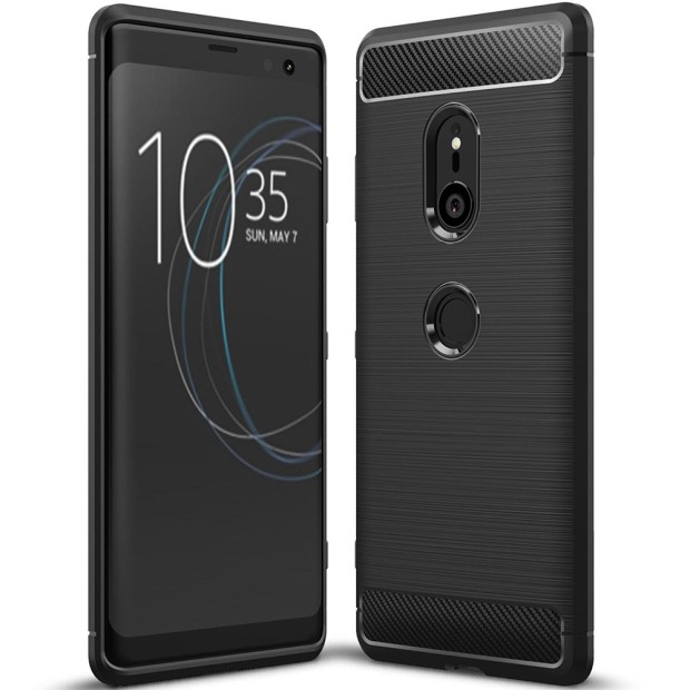 Силикон Polished Carbon Sony XZ 3 (Чёрный)