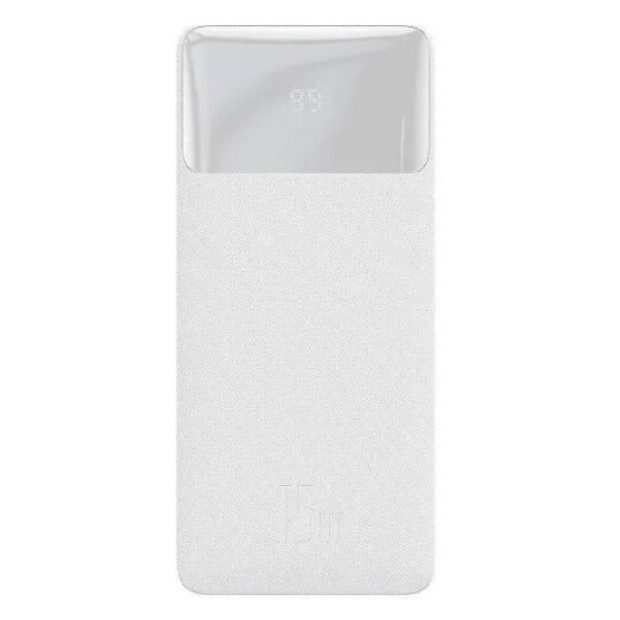 Зовнішній акумулятор Baseus Bipow Overseas 30000mAh 15W (PPBD050202) (Білий) (Уцінка) (2 категорія)