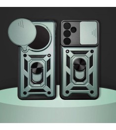 Броньований чохол Ring Serge Armor Case для Samsung Galaxy A56 (ShutCam) (зелени..