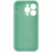 Силіконовий оригінальний круглий чохол для Apple iPhone 14 Pro (49) аквамарин.