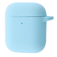 Чехол для наушников Full Silicone Case Logo Apple AirPods 1/2 (53) Sky Blue