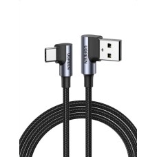 USB-кабель UGREEN US176 Angled 3A (3m) (Type-C) (Black) (70875)