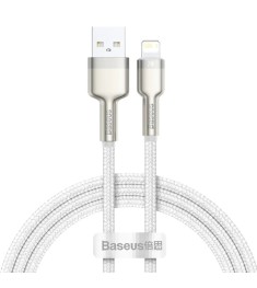 USB Cable Baseus Cafule Metal Data 2.4A (1m) (Lightning) (White) CALJK-A02