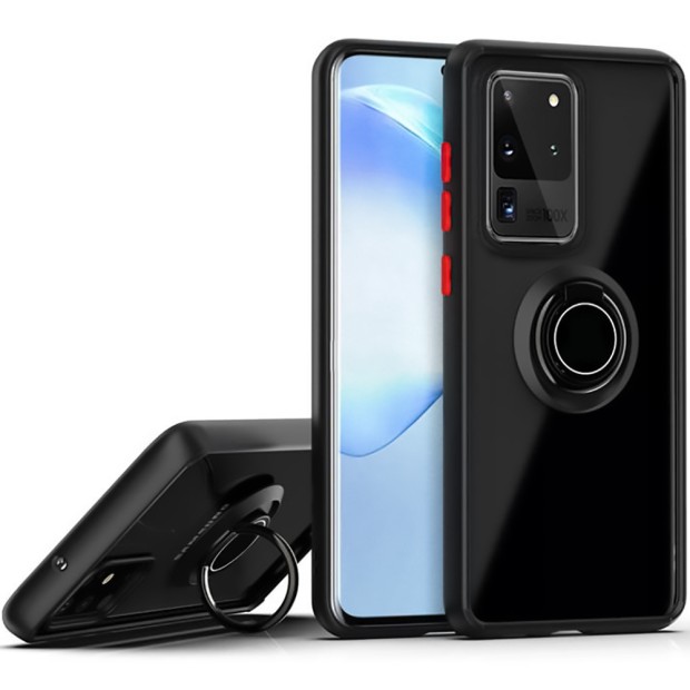 Чохол Totu Ring Armor для Samsung Galaxy S20 Ultra (2020) (Чорний)