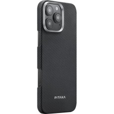 Чохол Pitaka Ultra-Slim Case Classic Twill 600D для Apple iPhone 16 Pro Max (чорний  /  сірий)