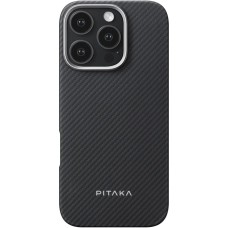 Чохол Pitaka Ultra-Slim Case Classic Twill 600D для Apple iPhone 16 Pro Max (чорний  /  сірий)