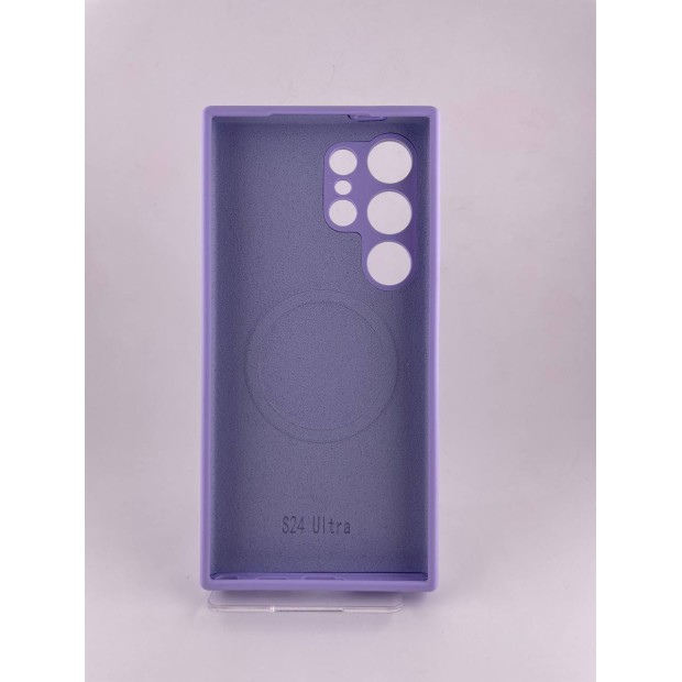 Чохол Silicone Case with MagSafe для Samsung Galaxy S24 Ultra (Фіалковий)