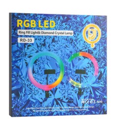 Набор для съемки LED-лампа Crystal RD-33 (33cm) RGB (Чёрный)
