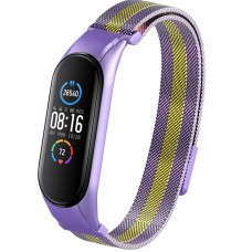 Ремешок Milanese Loop Color Xiaomi Mi Band 5 (Сиренево-золотой)