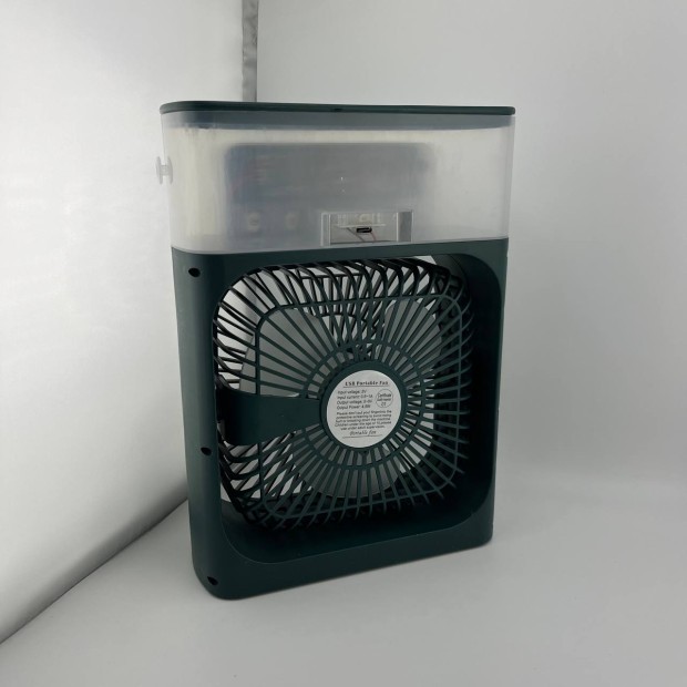 Настільний вентилятор-зволожувач Mini Cooling Fan LED (Темно-зелений)