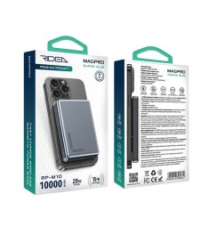 Бездротовий акумулятор Ridea RP-M10 MAGPRO 10000mAh 15W (Сірий)