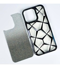 Накладка 3D Prism Metal для Apple iPhone 15 (Чорна)