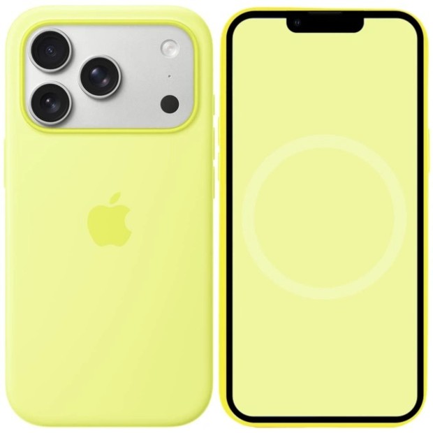 Чехол Silicone Case with MagSafe Apple iPhone 17 Pro (Neon Yellow)