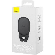 Автодержатель Baseus Stable Gravitational Car Mount Pro SUWX030001 15W (Чёрный)