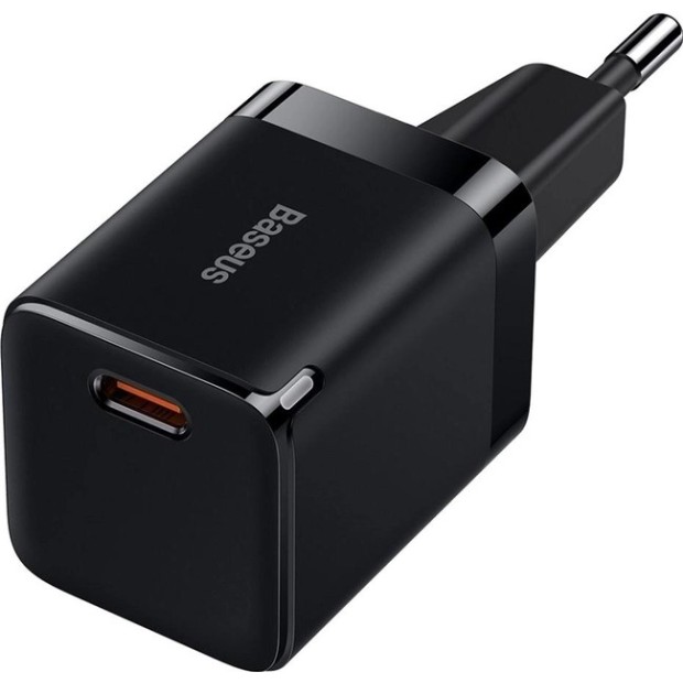 Baseus GaN3 30W Power Adapter (1 Type-C) (Black) CCGN010101