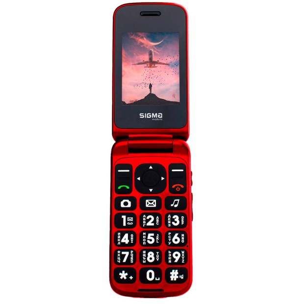 Мобильный телефон Sigma Comfort 50 Shell DUO (Black-Red) (Уценка) (2 Категория)