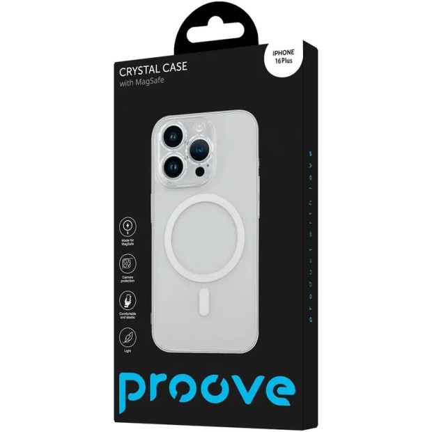Прозорий чохол Proove Crystal Case MagSafe для Apple iPhone 16 Plus