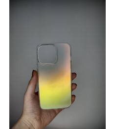 Силіконовий матовий чохол градієнтного кольору для Apple iPhone 13 Pro (блакитни..