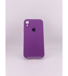 Оригінальний квадратний чохол-камера для Apple iPhone XR (28) Баклажанний із сил..