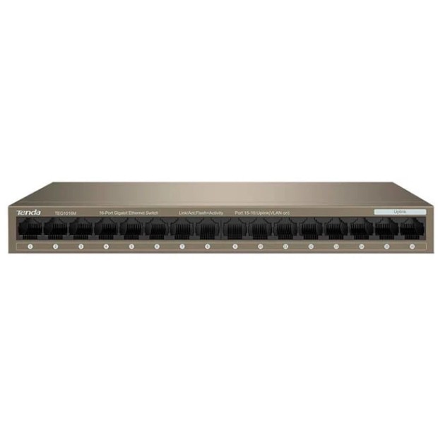 Комутатор Tenda TEG1016M 1000Mbps (16 портів) (Black) (Товар зі знижкою, Grade A) DL Комутатор Tenda TEG1016M 1000Mbps (16 портів) (Black) (Товар зі знижкою, Grade A) DL