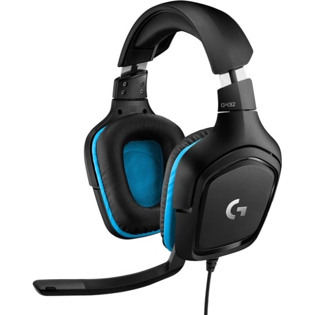 Провідні накладні навушники-гарнітура Logitech G432 (чорні) (Стан A+) DL
