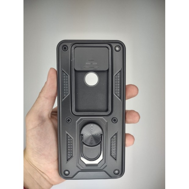 Чохол-броня Ring Serge Armor Case для Xiaomi Redmi Note 9  /  Redmi 10X (з захистом камери) (Чорний)