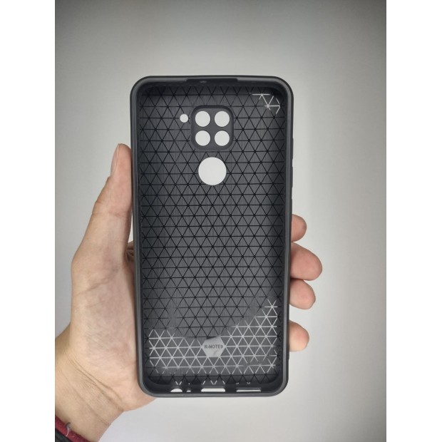 Чохол-броня Ring Serge Armor Case для Xiaomi Redmi Note 9  /  Redmi 10X (з захистом камери) (Чорний)