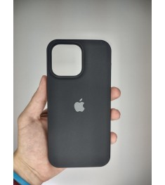 Силикон Original Round Case Apple iPhone 14 Pro Max (07) Black
