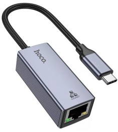 Перехідник Hoco UA37 1Gbit (Type-C - RJ45) (Сірий)