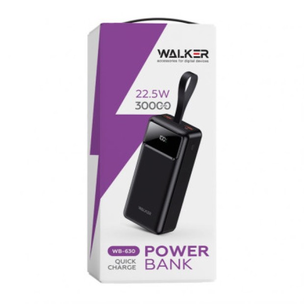 PowerBank Walker WB-630 22.5W 30000mAh (Чорний)