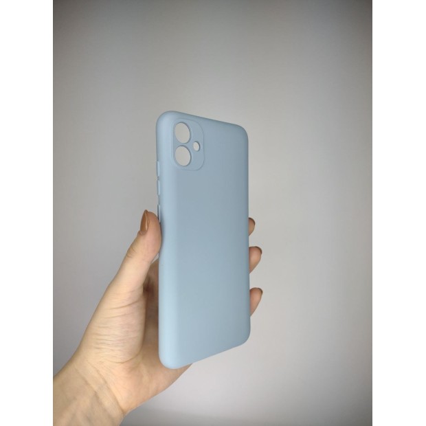 Силіконовий оригінальний чохол для Samsung Galaxy A04E (2022) (ShutCam) (Блакитний)