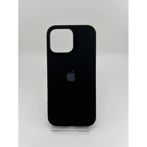 Силіконовий Чорний Оригінальний Чохол Круглої Форми для Apple iPhone 16 Pro Max (07) (Уціненка) (Категорія 1)