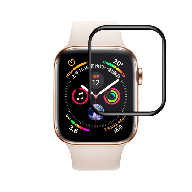 Захисне скло 5D Curved для Apple Watch 40mm Чорне