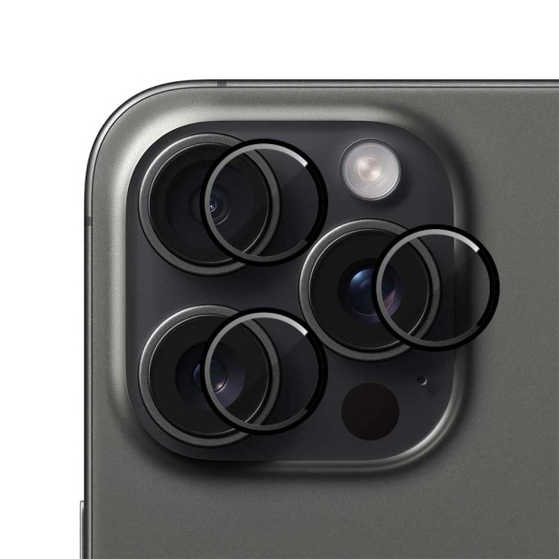 Защитное стекло на камеру Metal Armor Apple iPhone 15 Pro / 15 Pro Max Black