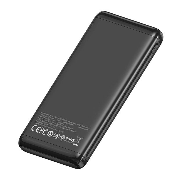 PowerBank XO PB308 з цифровим дисплеєм 22.5W 10000мАг (чорний)