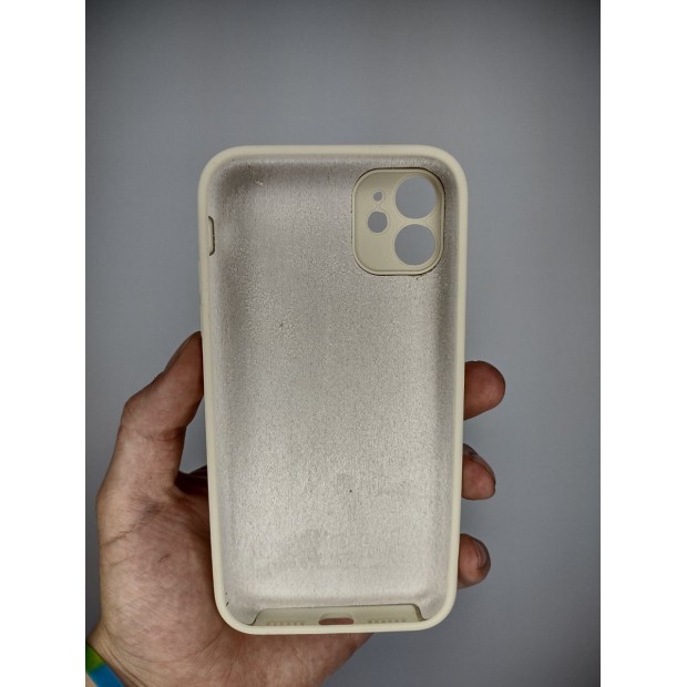 Силіконовий чохол Original Square RoundCam для Apple iPhone 11 (17) кольору Antique White