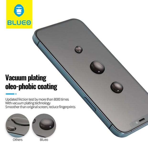 Захисне скло 5D Blueo  /  Welement HD для Apple iPhone 13  /  13 Pro  /  14  /  16E Чорний