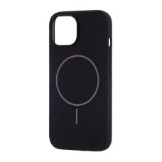 Силикон Original Round Case with MagSafe Apple iPhone 15 (07) Black