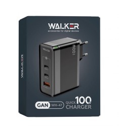 Walker WH-47 100W GAN Charger (1USB  /  2Type-C) (Black)